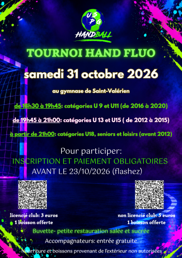 Soirée hand fluo